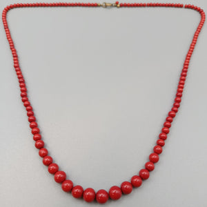 Elegante Kette in Korallen Optik rote Perlenkette