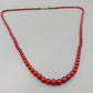 Elegante Kette in Korallen Optik rote Perlenkette