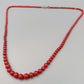 Elegante Kette in Korallen Optik rote Perlenkette