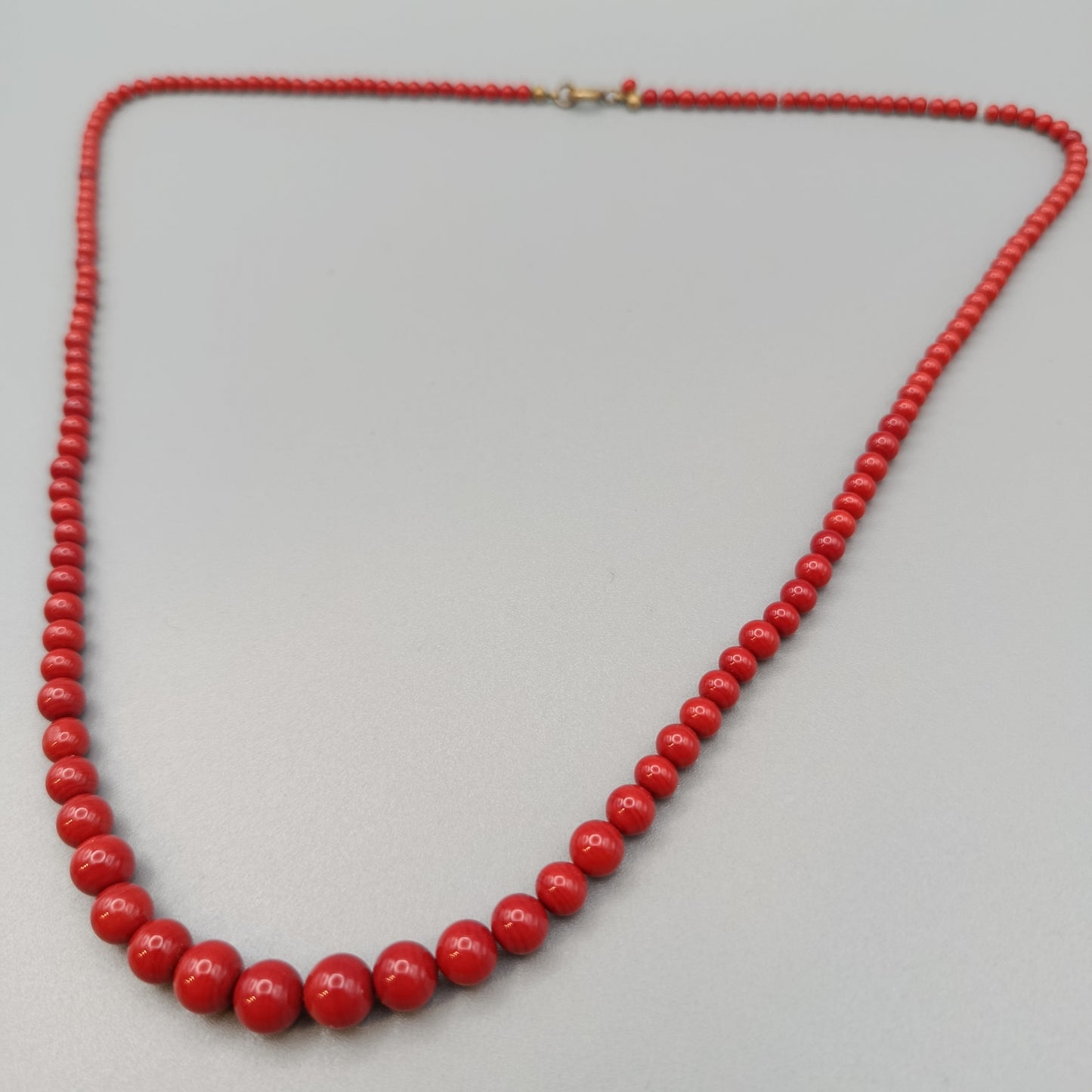 Elegante Kette in Korallen Optik rote Perlenkette