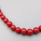 Elegante Kette in Korallen Optik rote Perlenkette