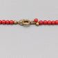 Elegante Kette in Korallen Optik rote Perlenkette