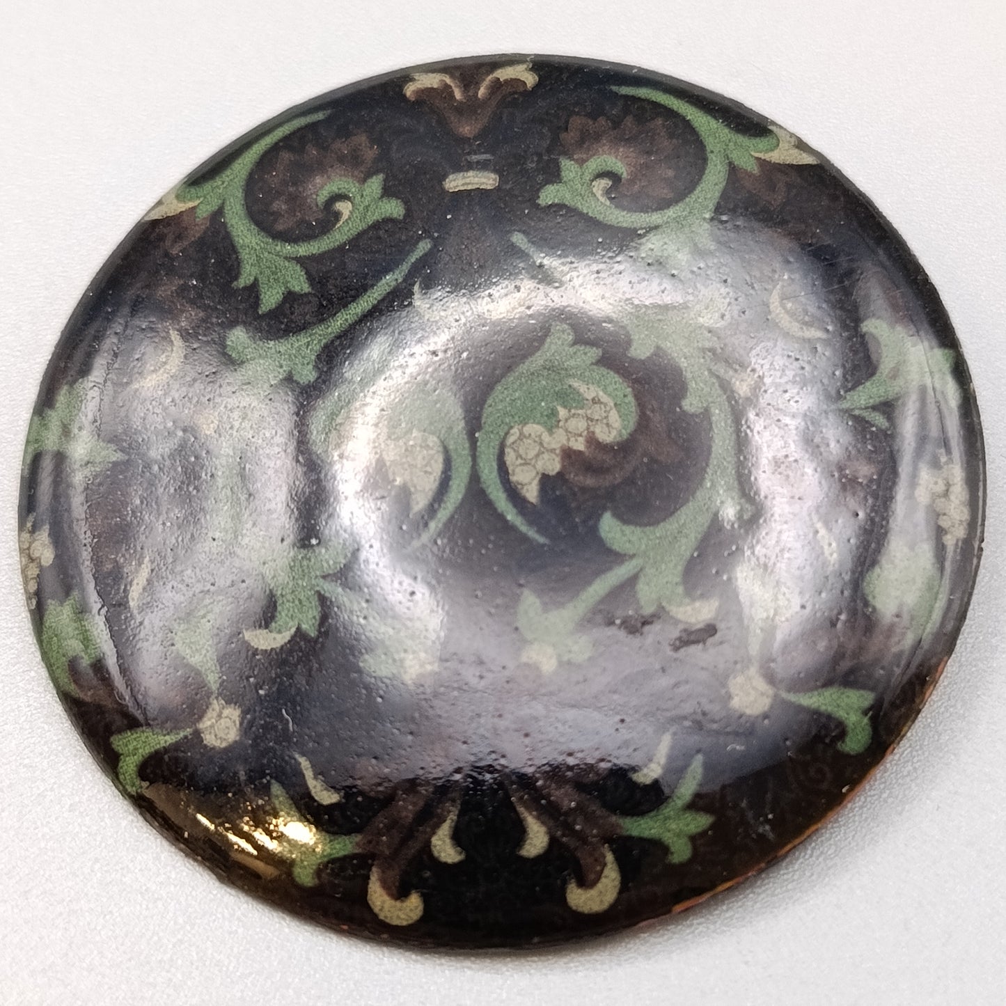 Künstlerische Emaille Brosche Rundes Vintage Design