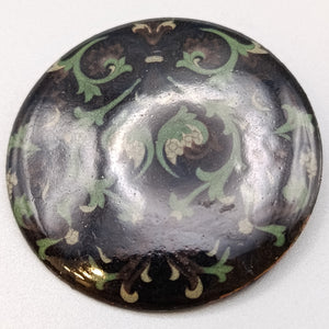 Künstlerische Emaille Brosche Rundes Vintage Design