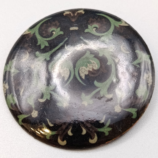 Künstlerische Emaille Brosche Rundes Vintage Design