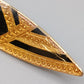 Elegante Art Déco Vintage Brosche mit schwarzem Emaille