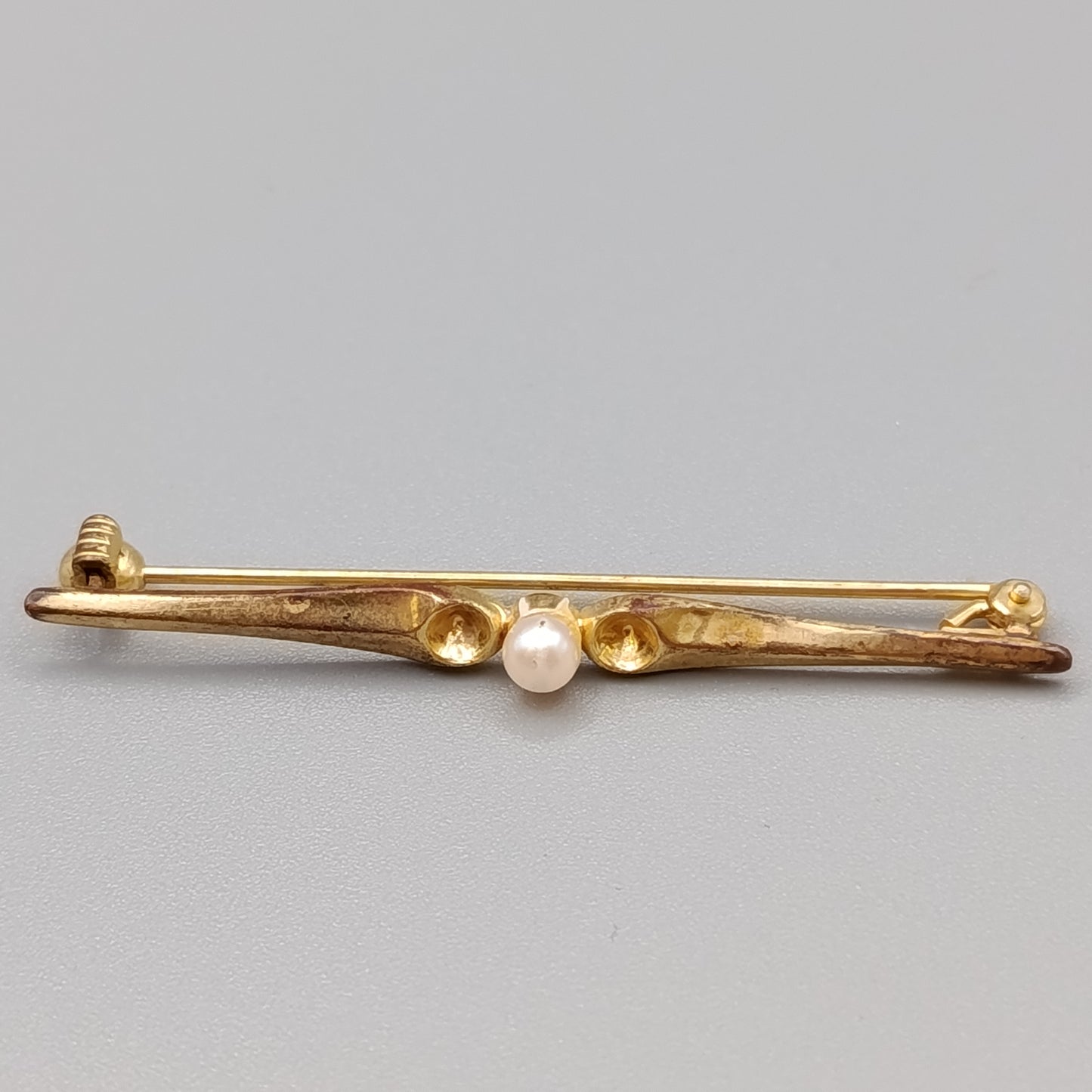 Edle Vintage Stabnadel Brosche Goldfarben