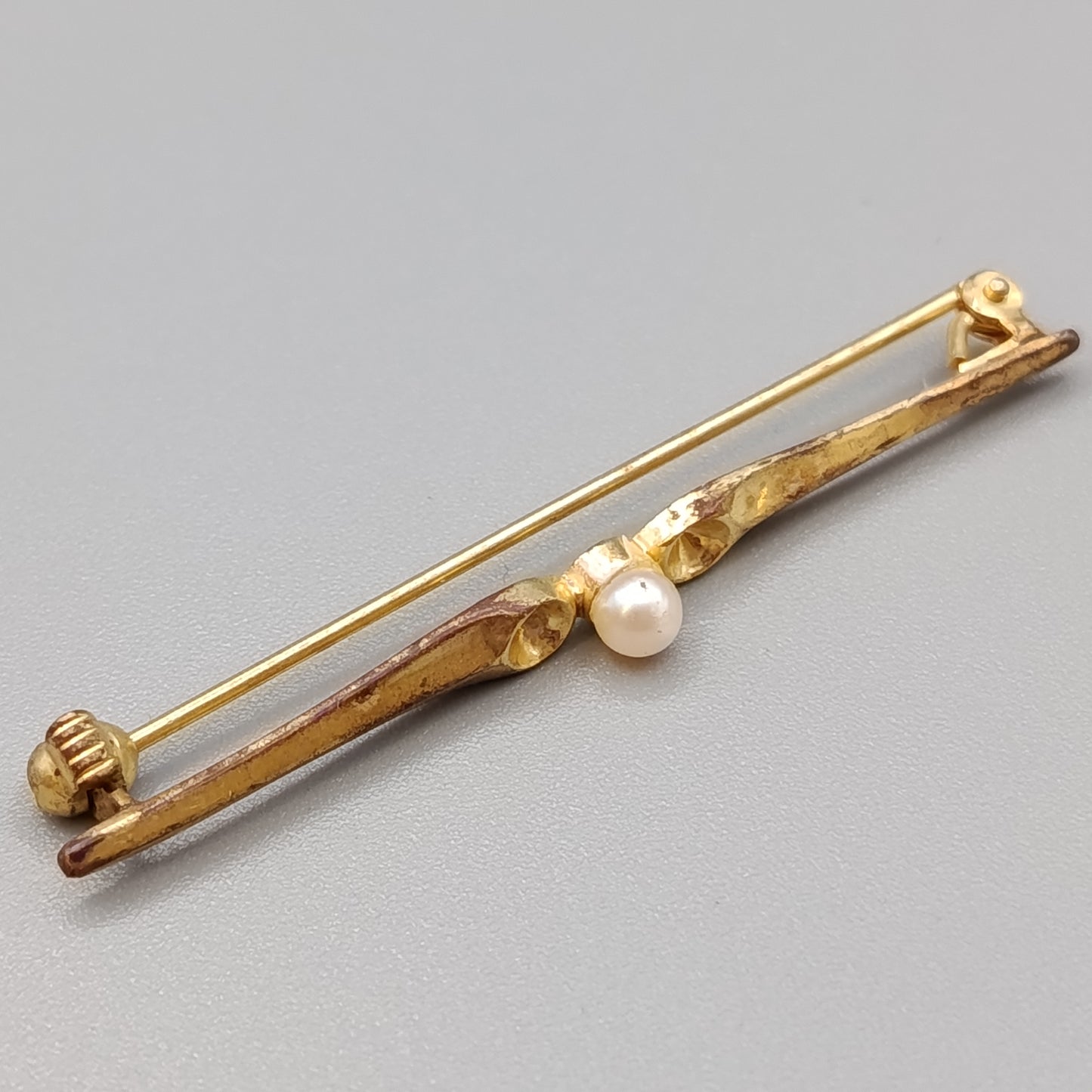 Edle Vintage Stabnadel Brosche Goldfarben
