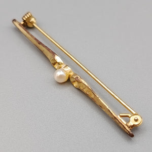 Edle Vintage Stabnadel Brosche Goldfarben