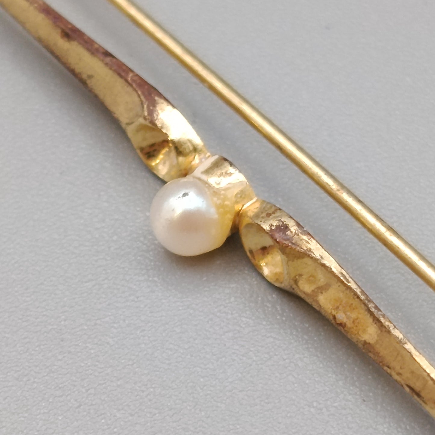 Edle Vintage Stabnadel Brosche Goldfarben