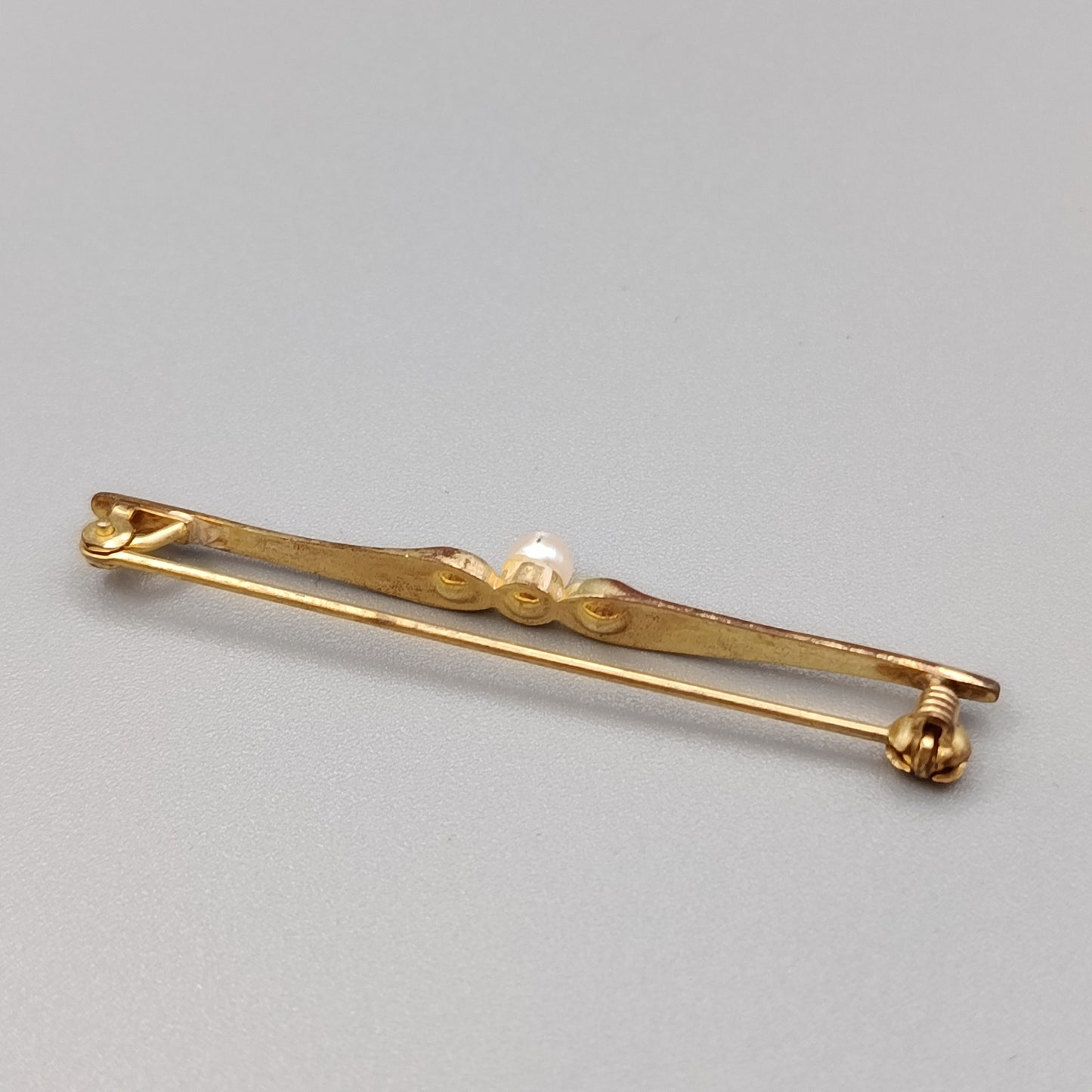Edle Vintage Stabnadel Brosche Goldfarben