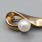 Elegante Vintage Brosche in Wellenform Goldoptik