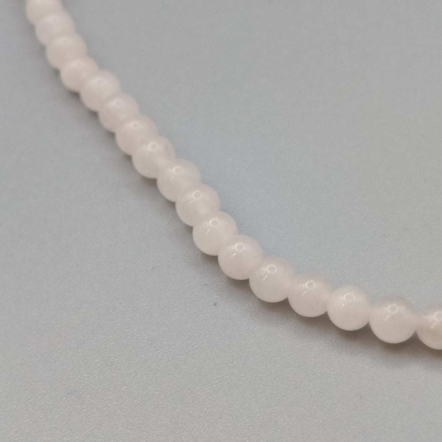 Zarte Rosenquarz Kette Klassische Perlenkette in zartem Rosa