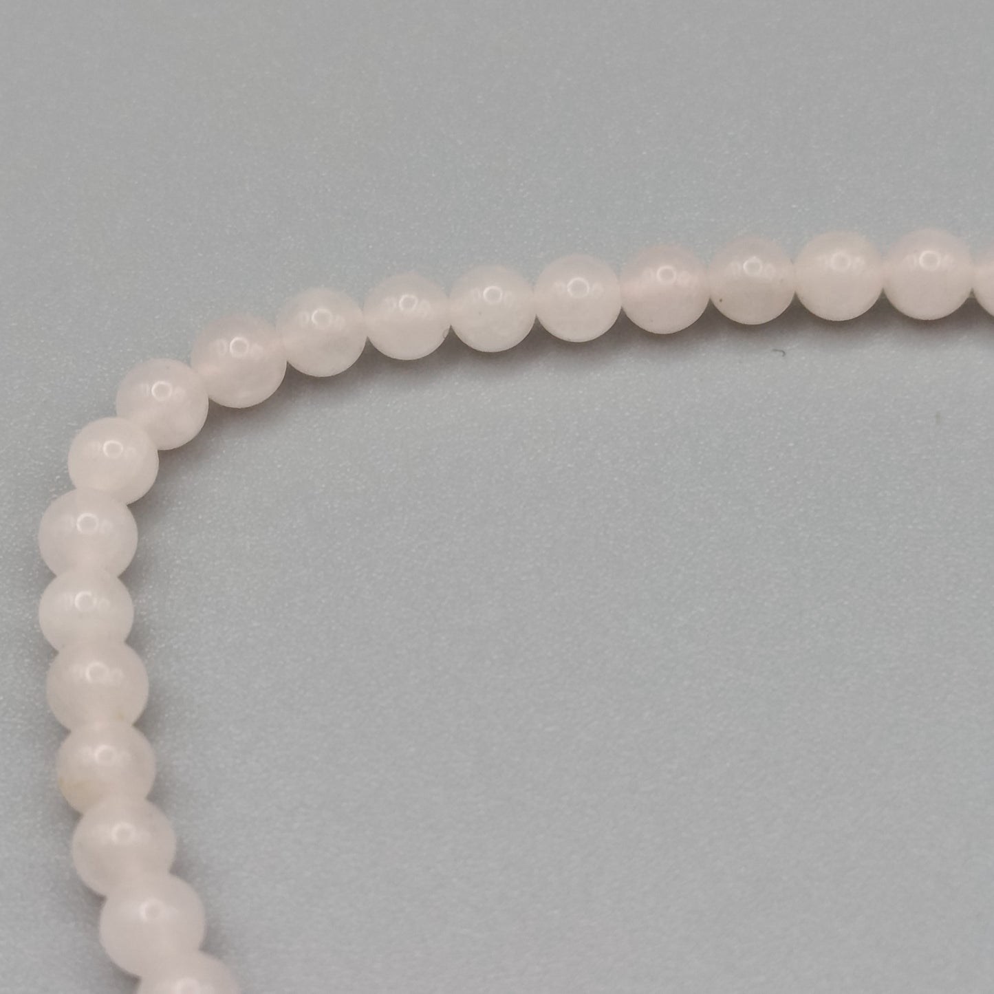 Zarte Rosenquarz Kette Klassische Perlenkette in zartem Rosa