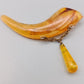 Vintage Brosche in Horn Optik Mit elegantem Ketten