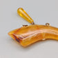 Vintage Brosche in Horn Optik Mit elegantem Ketten