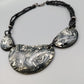 Statement Modische Damen Halskette mit Perlmutt Optik