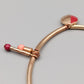 Damen Arm Band in Goldoptik Elastischer Reifen mit Charms