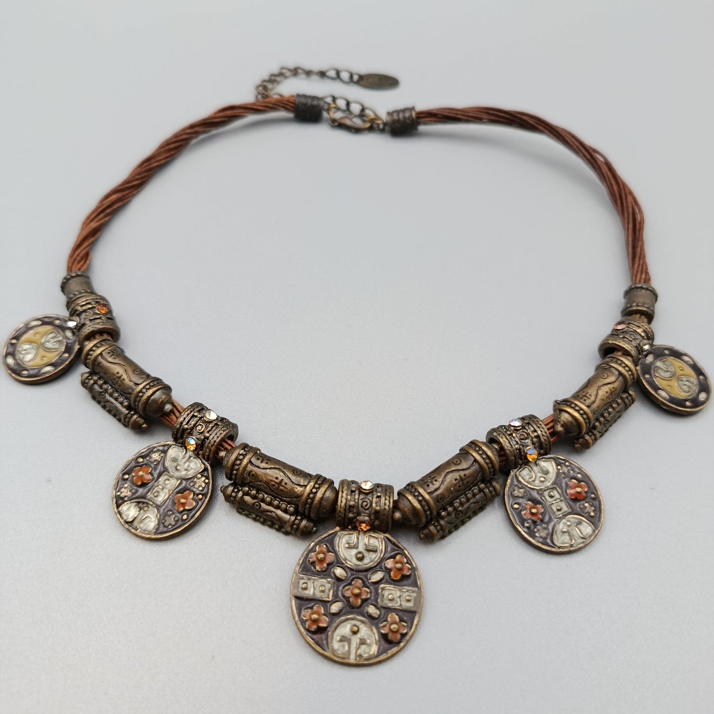 Damen Halskette Ethno Statement Kette im Vintage Stil