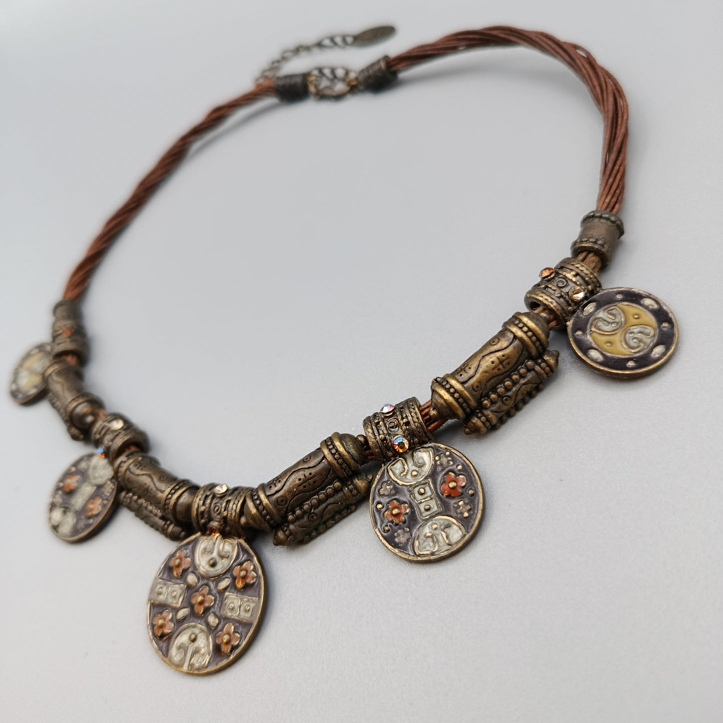 Damen Halskette Ethno Statement Kette im Vintage Stil