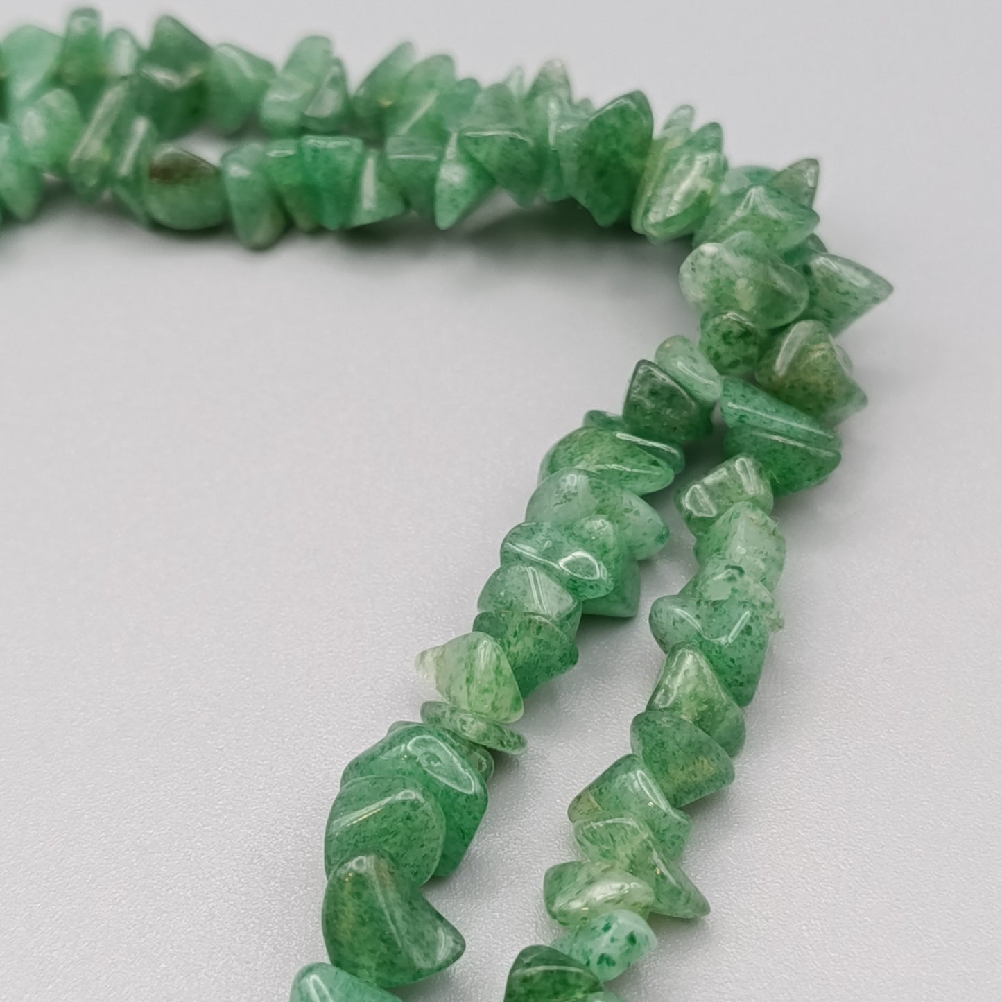 Grüne Aventurin Splitterkette Zweireihige Edelstein Kette