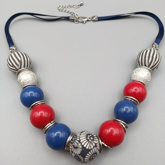 Modische Statement Kette Farbenfrohe Perlen Kette