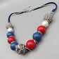 Modische Statement Kette Farbenfrohe Perlen Kette