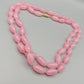 Elegante Vintage Perlen Kette in Rosa Klassische Damen Kette