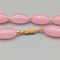 Elegante Vintage Perlen Kette in Rosa Klassische Damen Kette