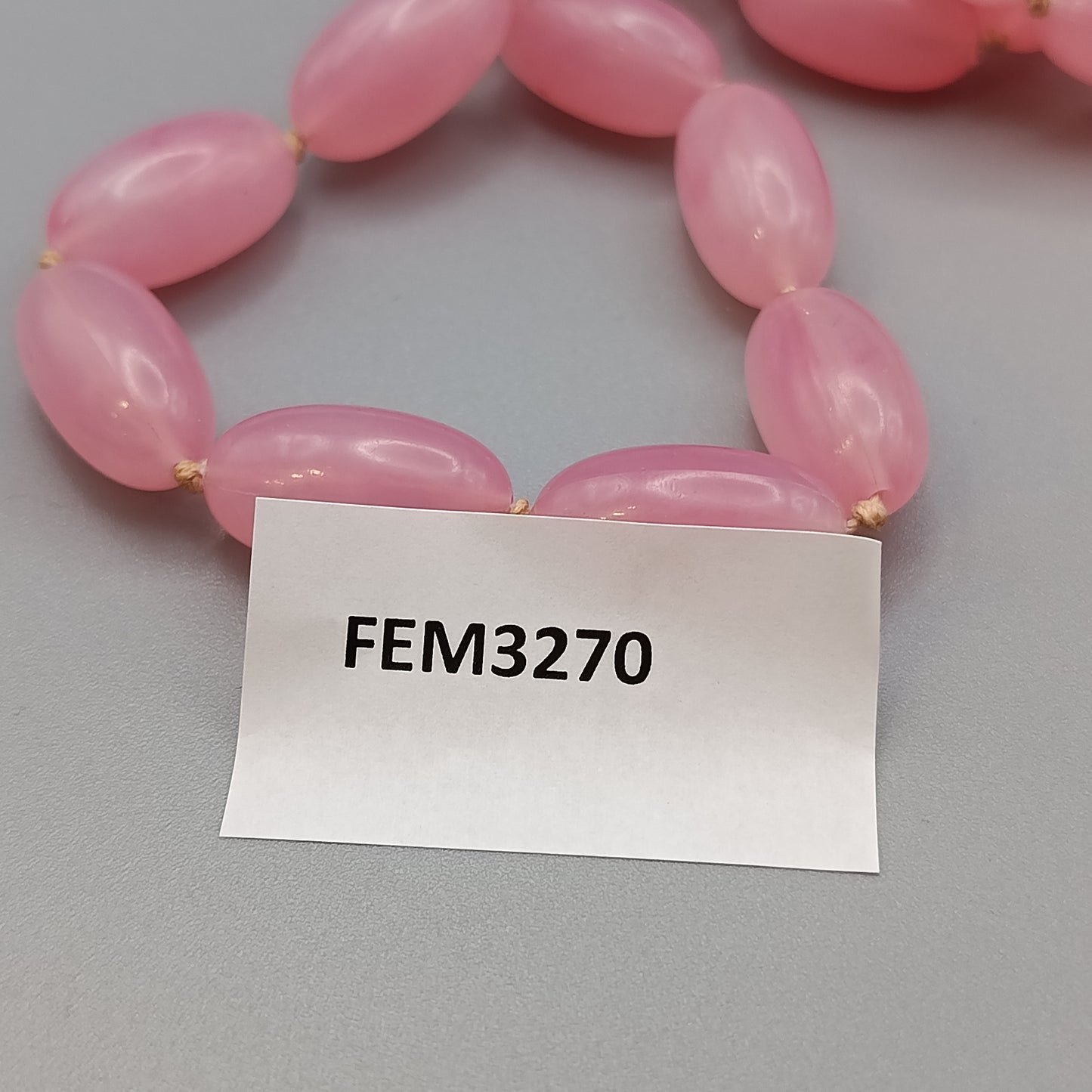 Elegante Vintage Perlen Kette in Rosa Klassische Damen Kette