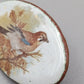 Vintage Emaille Brosche – Ovaler Pin mit Vogel Motiv