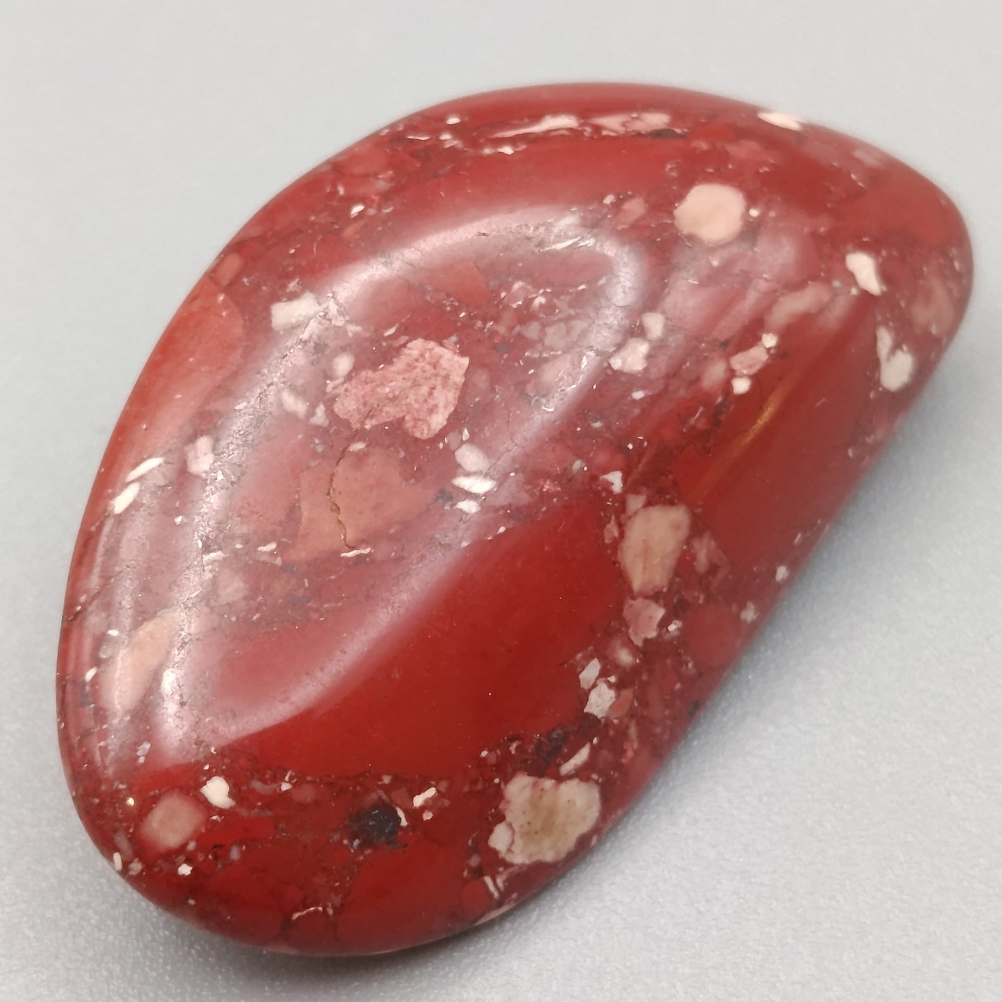 Vintage Jaspis Stein Brosche  Naturstein im Cabochon Schliff