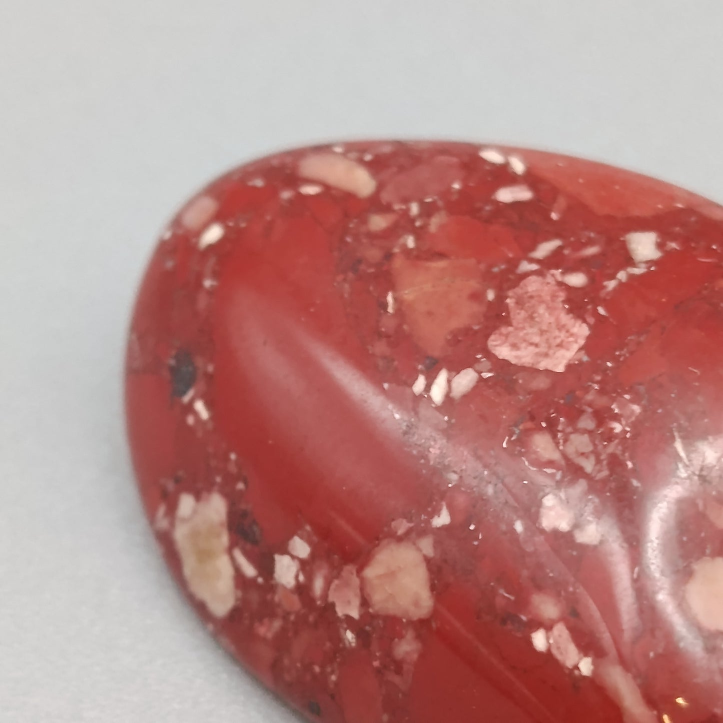 Vintage Jaspis Stein Brosche  Naturstein im Cabochon Schliff