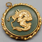 Klassischer Jade Drachen Anhänger Goldener Kettenanhänger