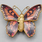 Charmante Vintage Schmetterling Brosche Emailliertes Kunst Design
