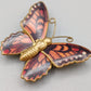 Charmante Vintage Schmetterling Brosche Emailliertes Kunst Design
