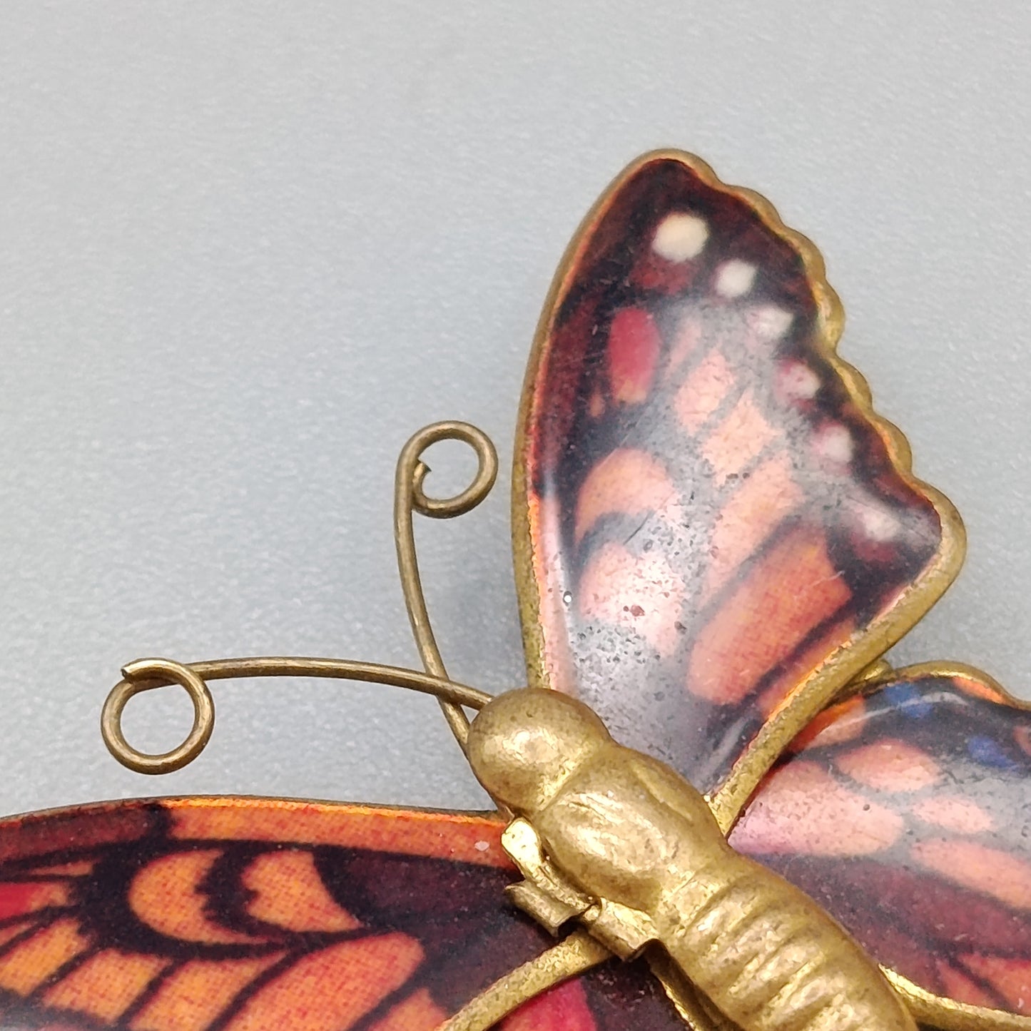 Charmante Vintage Schmetterling Brosche Emailliertes Kunst Design