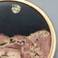 Vintage Uhlig Emaille Brosche Abstraktes Landschafts Design