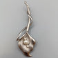 Elegante Calla Lilie Brosche Silberfarben mit Perlenbesatz