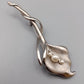 Elegante Calla Lilie Brosche Silberfarben mit Perlenbesatz