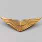 Klassische Pilotenflügel Goldfarbene Vintage  Brosche