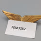 Klassische Pilotenflügel Goldfarbene Vintage  Brosche