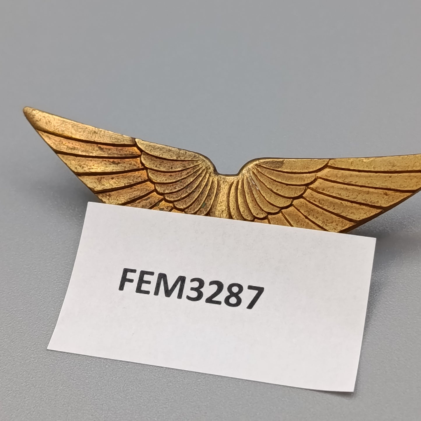 Klassische Pilotenflügel Goldfarbene Vintage  Brosche