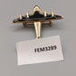 Elegante Flugzeug Brosche in Gold und Schwarz Vintage