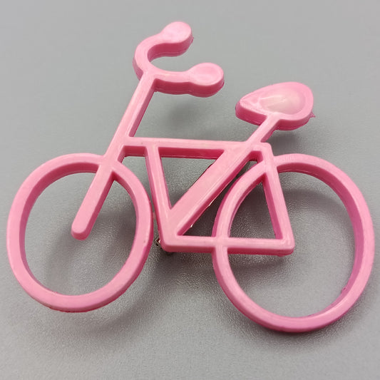 Pinke Fahrrad Brosche im Retro Stil – Vintage Anstecknadel
