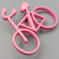Pinke Fahrrad Brosche im Retro Stil – Vintage Anstecknadel