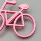 Pinke Fahrrad Brosche im Retro Stil – Vintage Anstecknadel