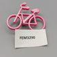 Pinke Fahrrad Brosche im Retro Stil – Vintage Anstecknadel