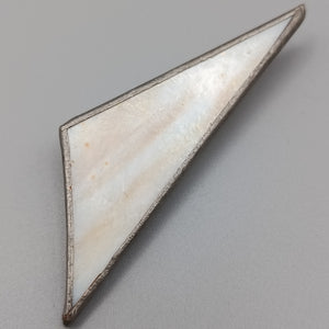 Elegante Tiffany Glas Brosche im geometrischen Art Déco Stil
