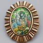 Vintage Brosche in Goldoptik mit Stadtmotiv Germany Schmuck